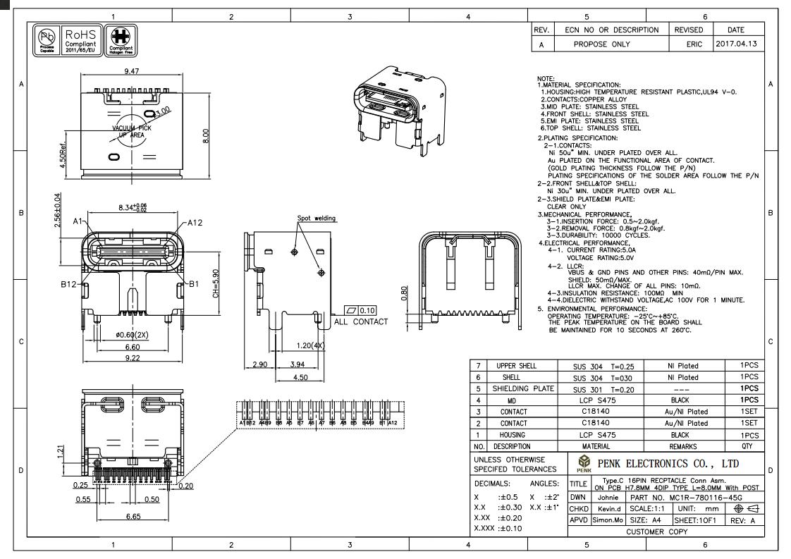 usb插座型號